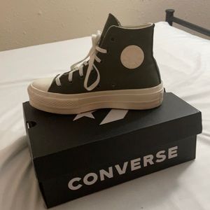 Olive green converse